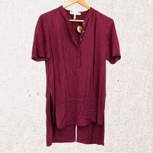 BCBGeneration Burgundy Tunic Top NWT